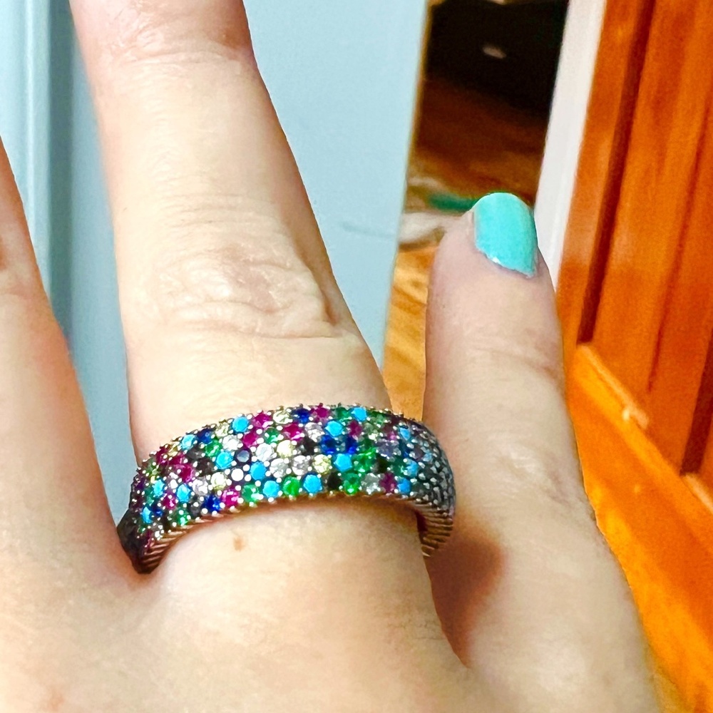 Turkish Handmade Amethyst Pink Ruby Turquoise Sapphire Citrine Ring